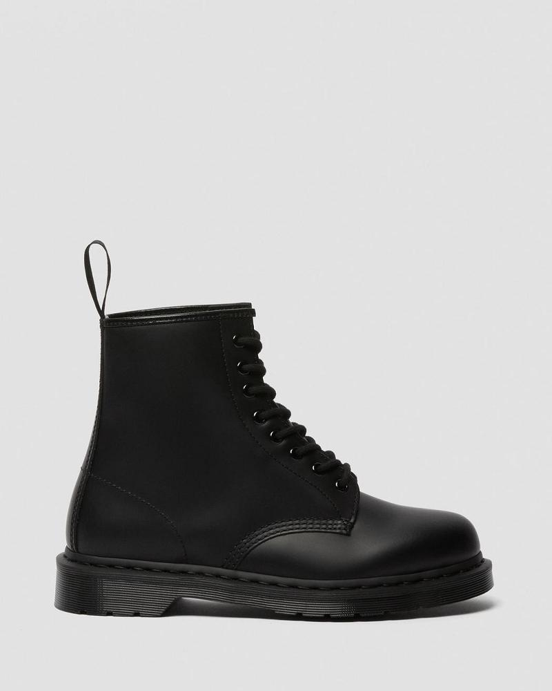 Dr Martens 1460 Mono Smooth Leren Veterlaarzen Heren Zwart | NL 28AHK